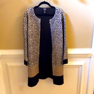 Long leopard print sweater